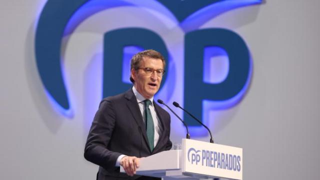 Feijóo, en el congreso del PP.