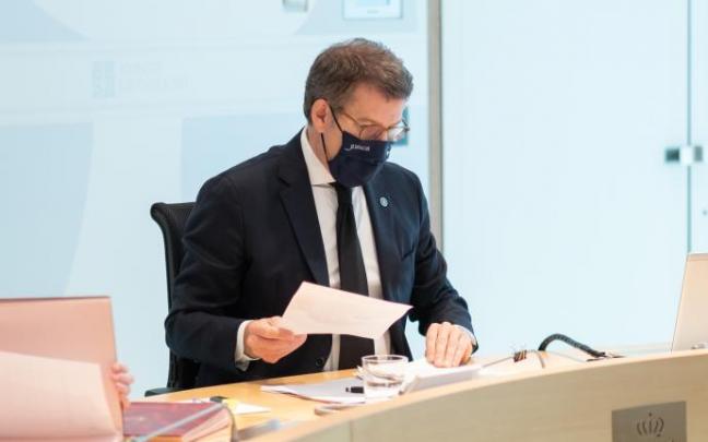 Feijóo en el Consello de la Xunta.