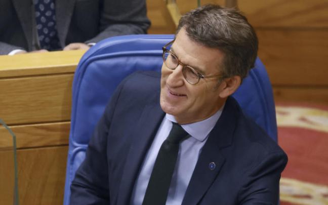 Feijóo, este miércoles en el Parlamento gallego.