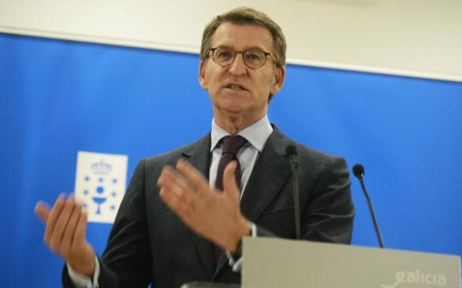 Alberto Núñez Feijóo, tras la última reunión del Consello de la Xunta de Galicia.