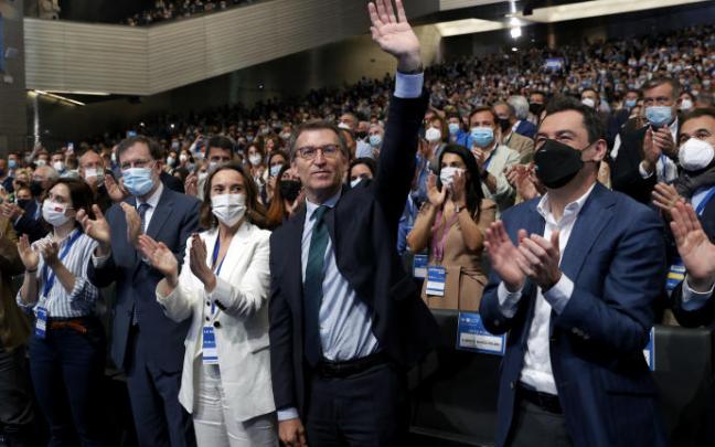 Feijóo, tras ser elegido nuevo presidente del PP. Feijóo, tras ser elegido nuevo presidente del PP.