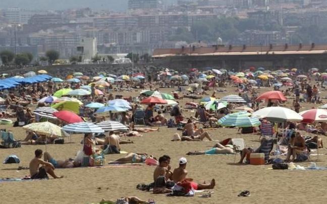 Imagen de archivo de la playa de Ereaga, en Getxo