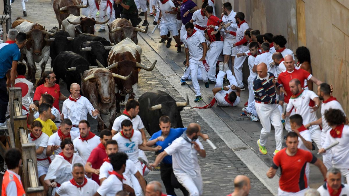 Imagenes del séptimo encierro de San Fermín