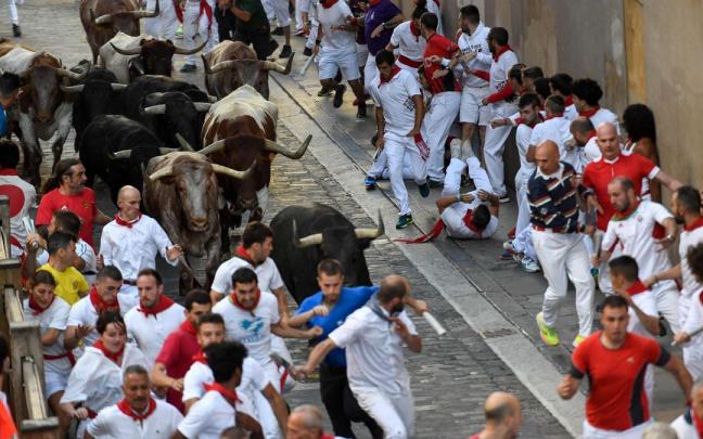Imagenes del séptimo encierro de San Fermín
