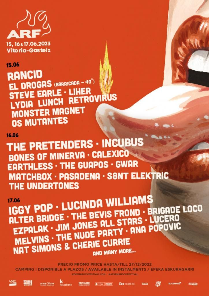 Cartel por días del Azkena Rock 2023.