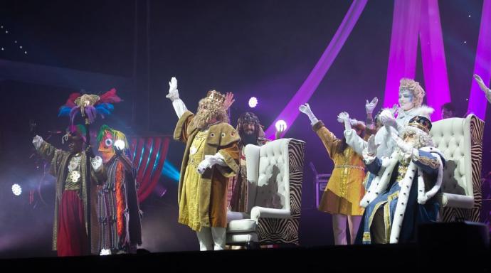 Un momento del espectáculo "Stella. El Viaje de los Reyes Magos", celebrado el pasado año en el Navarra Arena