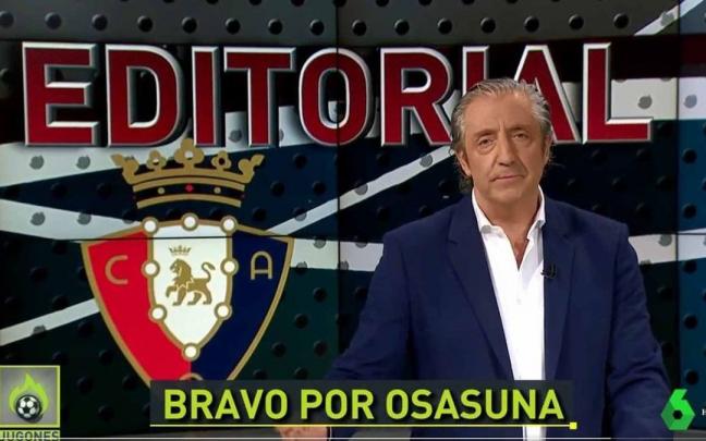 Imagen de la intervenci&oacute;n de Josep Pedrerol sobre Osasuna
