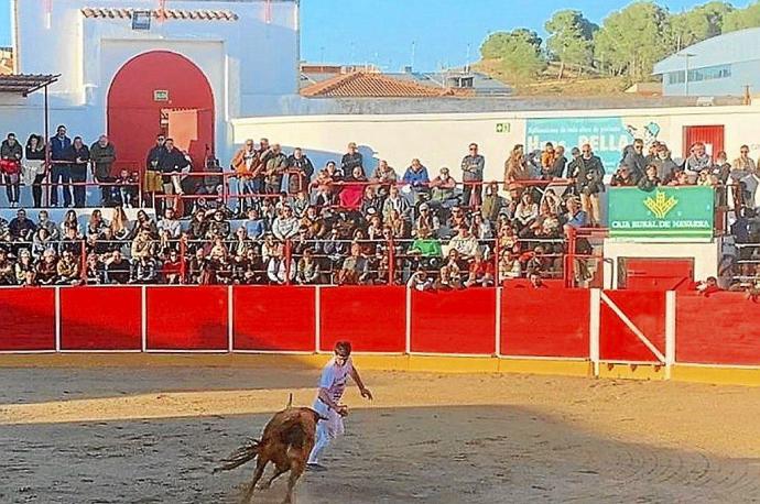 Casi lleno ayer en la plaza de toros de Fitero en la feria de sus 125 años (1997-2022). Foto: M. Sagüés