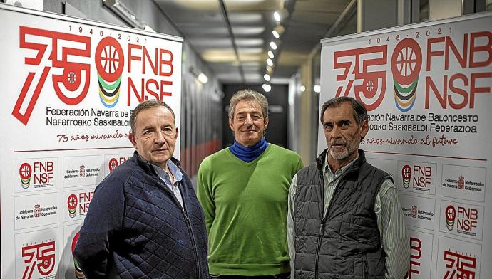 Agustín Alonso, Pablo Bretos y Aquilino Samanes, los presidentes que pudieron asistir presencialmente a la reunión.