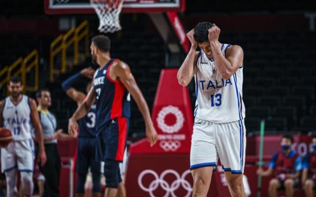 Fontecchio se lamenta en el partido ante Francia. Fontecchio se lamenta en el partido ante Francia.
