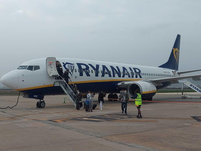 Primeros pasajeros llegados desde Bélgica