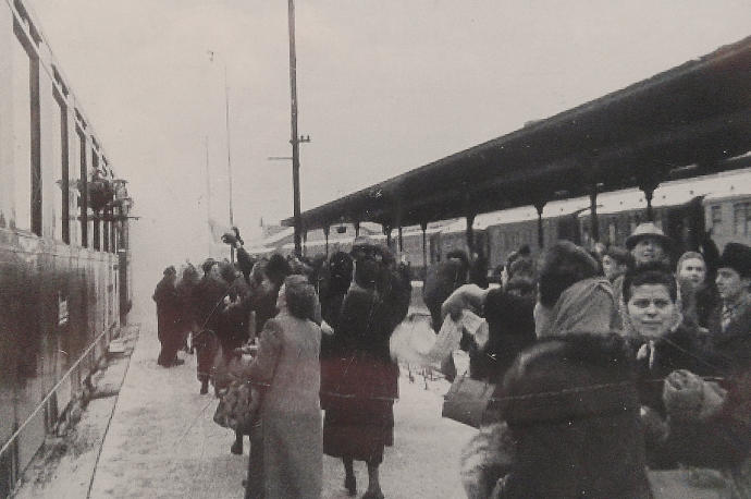 Westbahnhof de Viena. Tren con destino Irún, 18 de febrero de 1949.