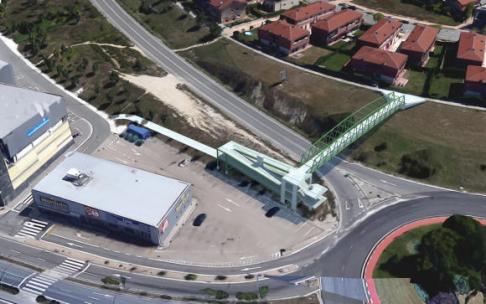 Recreación del proyecto de pasarela en Itaroa.