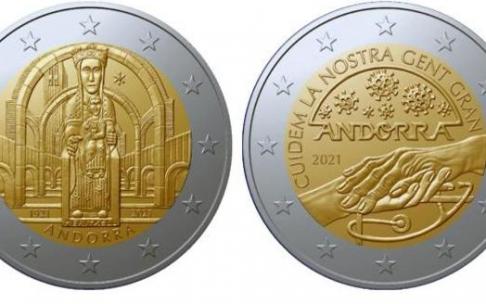 Las nuevas monedas de Andorra que simbolizan el coronavirus