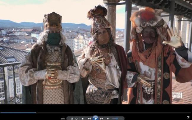 Fotograma del vídeo de los Reyes Magos que ha editado el Ayuntamiento de Vitoria.