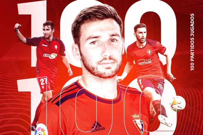 Moncayola, titular ante el Alavés, cumple 100 partidos con Osasuna