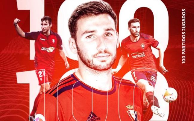 Moncayola, titular ante el Alavés, cumple 100 partidos con Osasuna