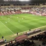 Imagen del encuentro entre el Logroñés y el Tudelano en Las Gaunas.