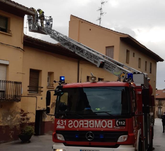 La localidad alavesa a la que han ido dos veces los Bomberos por el viento