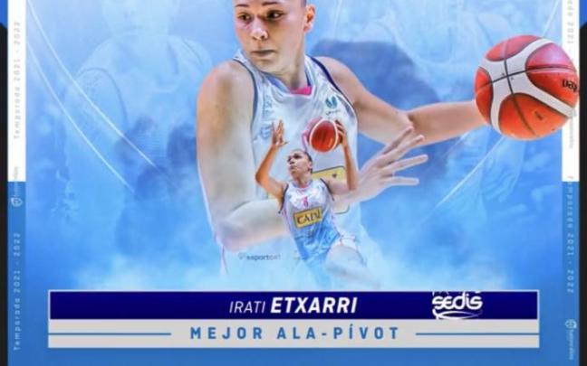 La navarra Irati Etxarri sigue haciendo historia: mejor ala-pívot de la Liga Femenina