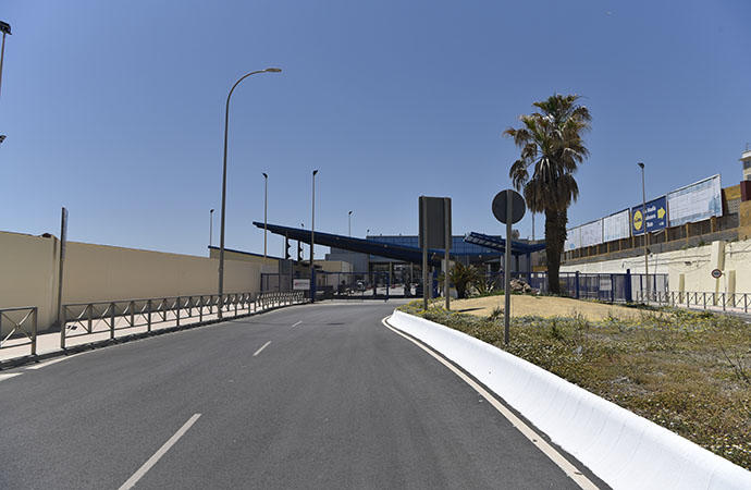 La Aduana del Tarajal, en Ceuta, cerrada.