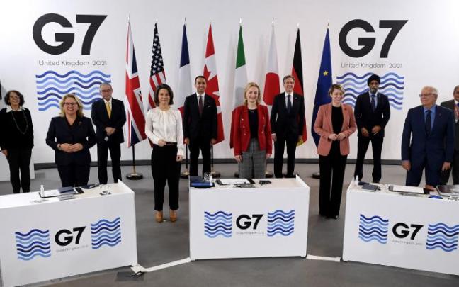 Participantes en la reunión del G7 en Liverpool Participantes en la reunión del G7 en Liverpool