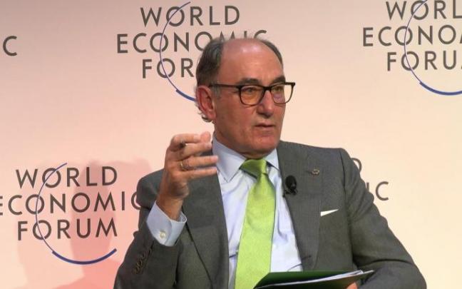 El presidente de Iberdrola, Ignacio Sánchez Galán, en el Foro Económico Mundial de Davos.