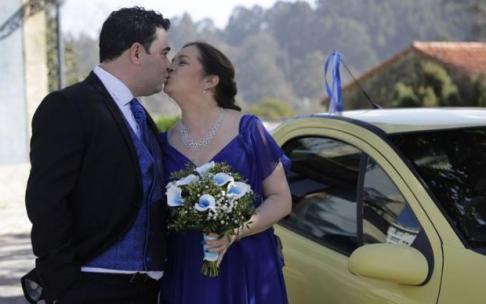 Los novios, el día de la boda. Los novios, el día de la boda.