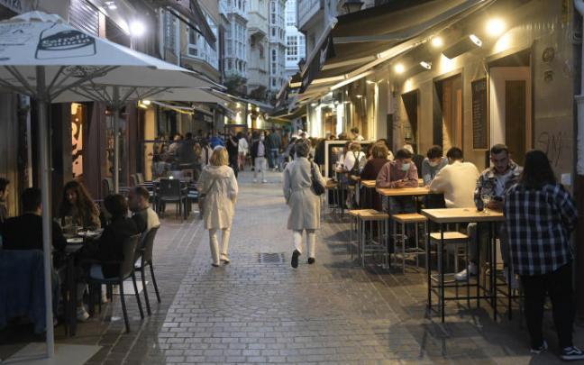 Terrazas de bares de A Coruña.