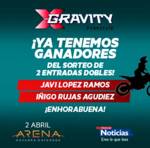 ¡Ya tenemos ganadores de las entradas para el X Gravity Freestyle en Iruñea!