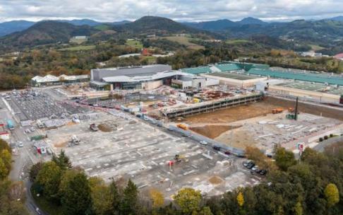 Foto aérea de Garbera durante sus obras de ampliación.