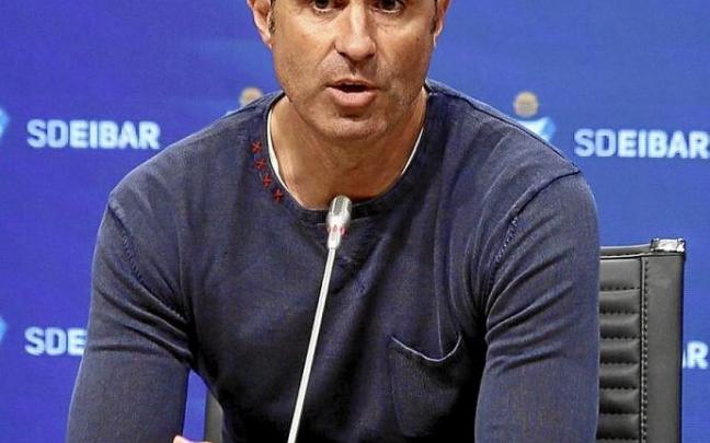 Gaizka Garitano, en una rueda de prensa. Foto: Javi Colmenero