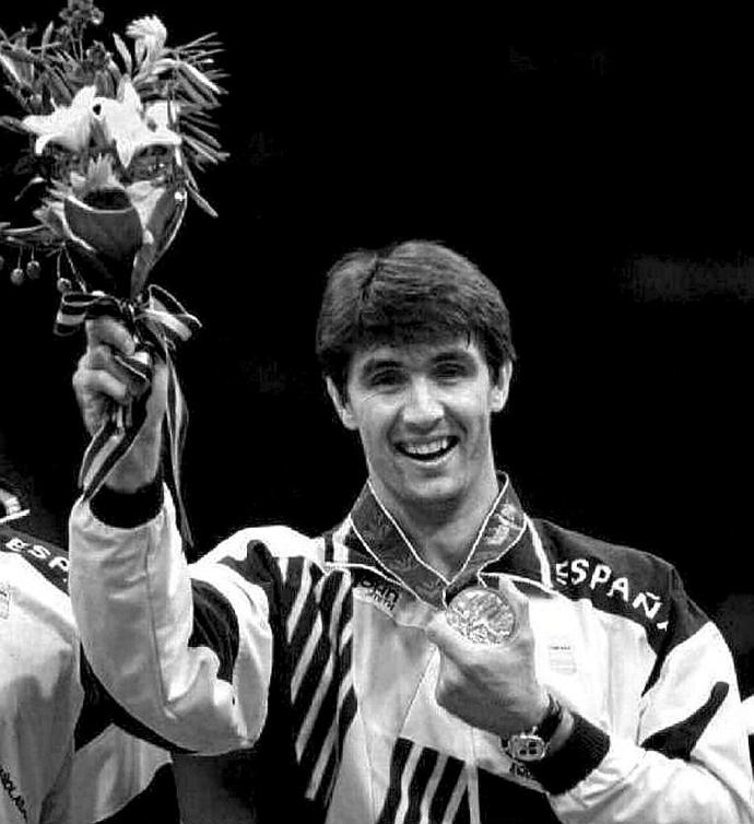 Mateo Garralda, con el bronce de Atlanta 1996. Foto: Archivo