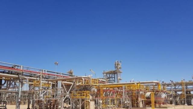 Campo de gas en Argelia.