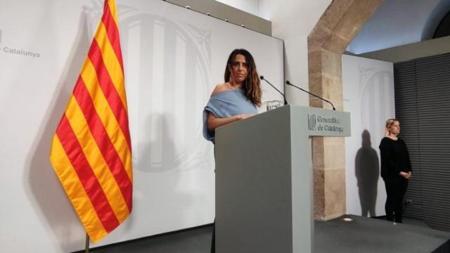 La portavoz del Govern, Patrícia Plaja, ayer martes en rueda de prensa.