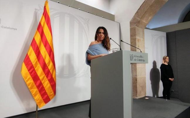 La portavoz del Govern, Patrícia Plaja, ayer martes en rueda de prensa.