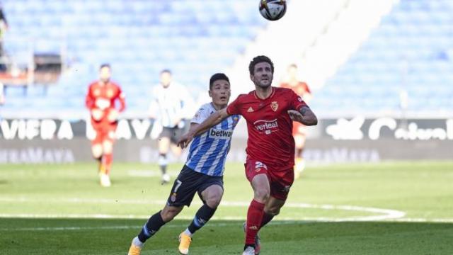Lucas Torró, en una jugada del último partido de Osasuna contra el Espanyol Lucas Torró, en una jugada del último partido de Osasuna contra el Espanyol