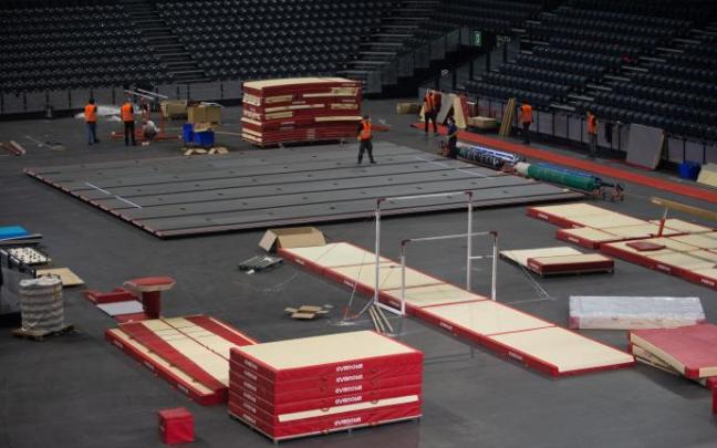 Preparativos para el Campeonato de España de Gimnasia Artística