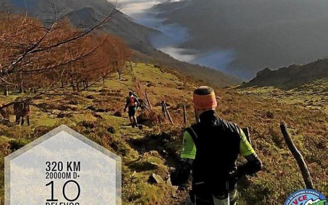 Cartel del reto que llevarán a cabo 20 corredores. Foto: N.G.