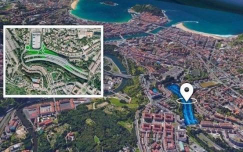 Mapa en el que se señala la ubicación del que será enlace de Marrutxipi