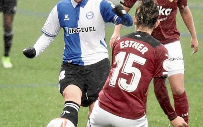 Miriam durante el choque entre las Gloriosas y el Valencia. Foto: Pilar Barco