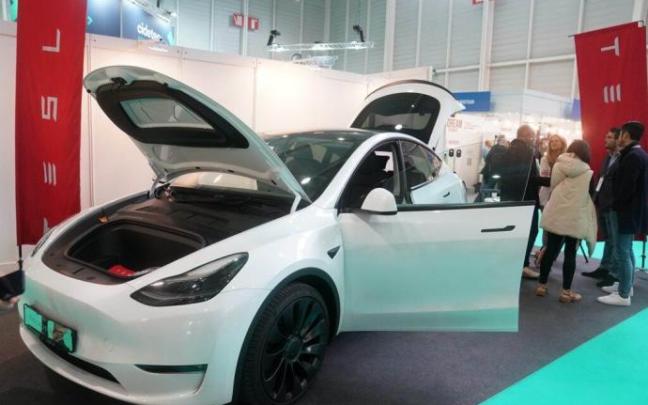Un modelo de Tesla expuesto ayer en el congreso Go Mobility de Ficoba en Irun. Un modelo de Tesla expuesto ayer en el congreso Go Mobility de Ficoba en Irun.