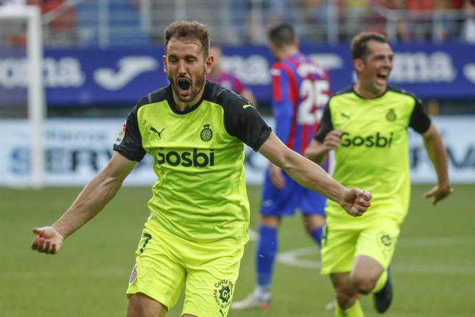 Stuani celebra el segundo gol del Girona.