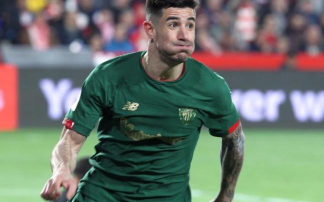 Yuri celebra el gol que le marcó al Granada en semifinales en la pasada edición de la Copa.