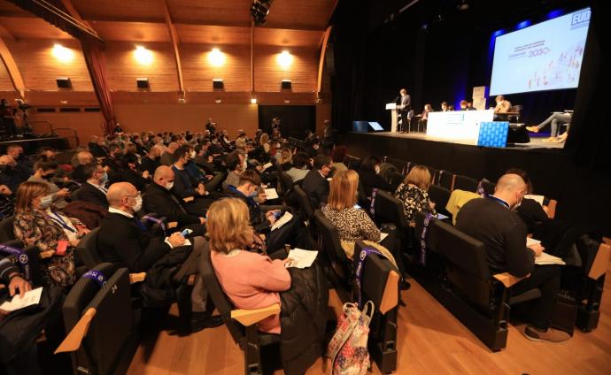 Un momento de la asamblea de Eudel celebrada en Mungia.