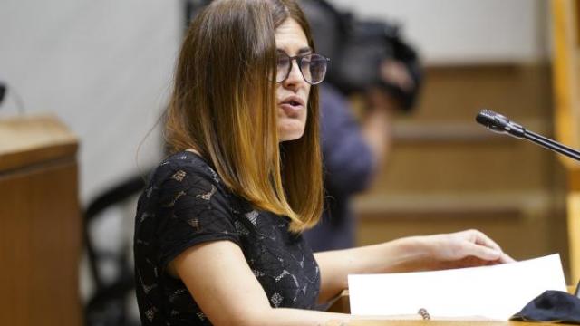 La portavoz de Elkarrekin Podemos en el Parlamento vasco, Miren Gorrotxategi