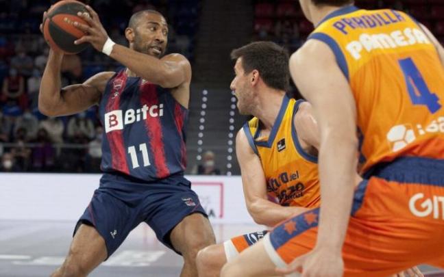Jayson Granger, durante el partido ante el Valencia Basket. Jayson Granger, durante el partido ante el Valencia Basket.