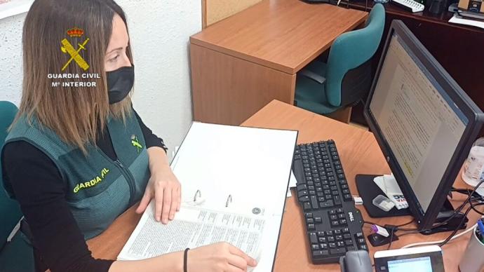 Guardia Civil en tareas de investigación