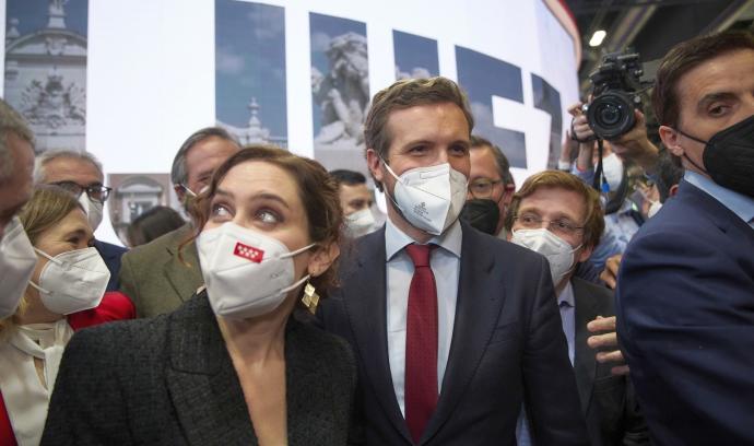 Isabel Díaz Ayuso y Pablo Casado, cuando visitaron Fitur.