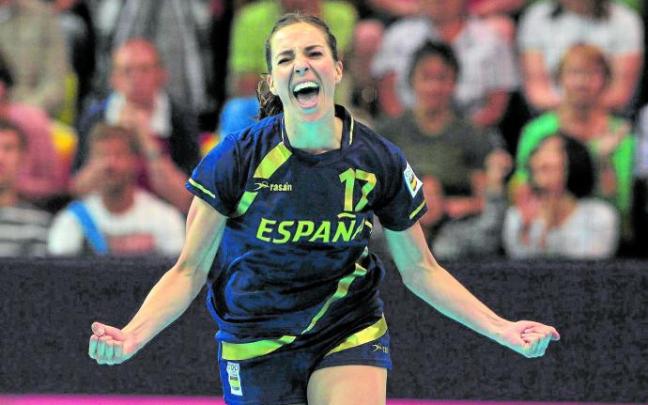 Eli Pinedo celebra un tanto en los Juegos Olímpicos de Londres.